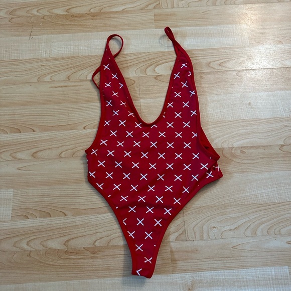 Boutine LA logo print retro one-piece - Picture 1 of 3